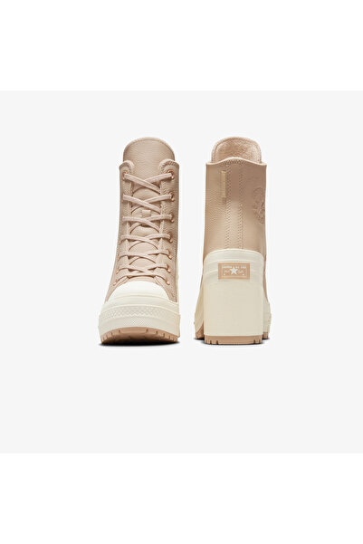 Converse Chuck 70 De Luxe Heel Unisex Kahverengi Deri Platform Sneaker