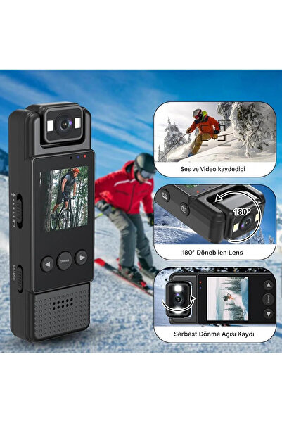 STLIFE Mini Full Hd 1080P Aksiyon Kamerası Renkli Ekran Video WİFİ Taşınabili...