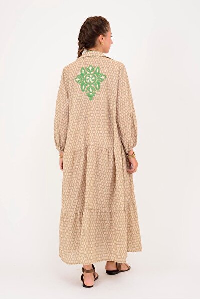 Park Moda AN10522 MARIN EMBROIDERY DETAILED SHIRT DRESS