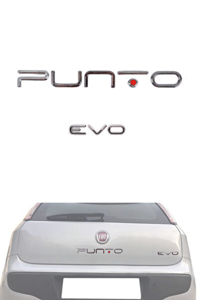MEFAUTO Fiat Punto Evo Uyumlu Arka Bagaj Yazı Arma Kırmızı Noktalı