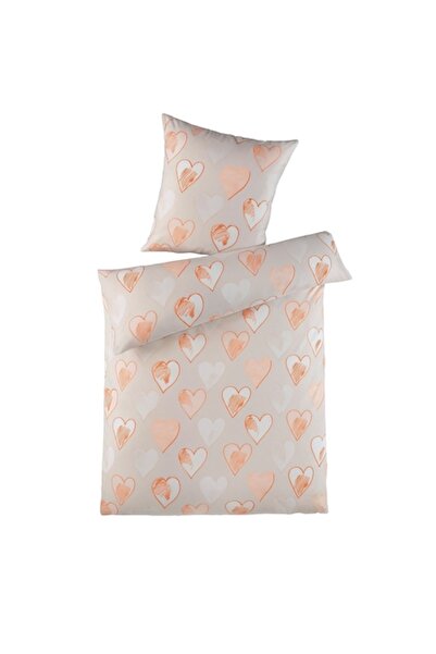 OEM enjerie de pat 3 piese MF Flausch Sweetheart, 200x220 cm + 2 fete perna 80x80 cm, microfibra, imprim