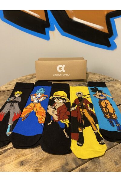 H&N Socks 5 Pairs Mixed Patterned Colorful Unisex Socks Set