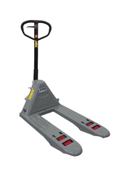 MEK MTR25-80 2,5T 2500kg Döküm Pompalı Ekstra Dayanıklı Kısa Manuel Transpalet - PU Kırmızı Teker