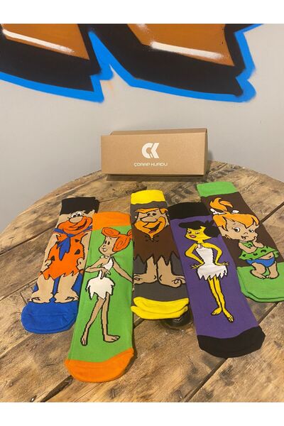 H&N Socks 5 Pairs Mixed Patterned Colorful Unisex Socks Set
