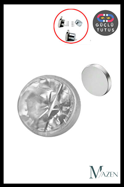 MAZEN Stone Model Magnet Fake Earring Piercing |   Without Holes |   Does Not Tarnish/Blacken? |   Unisex Jewelry Accessory