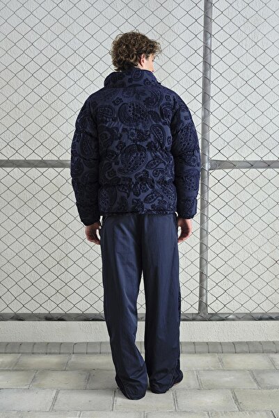 GIESTO Φουλάρι με σχέδιο με φλοκ, φουλάρι με φλοκ, μπλε ναυτικό