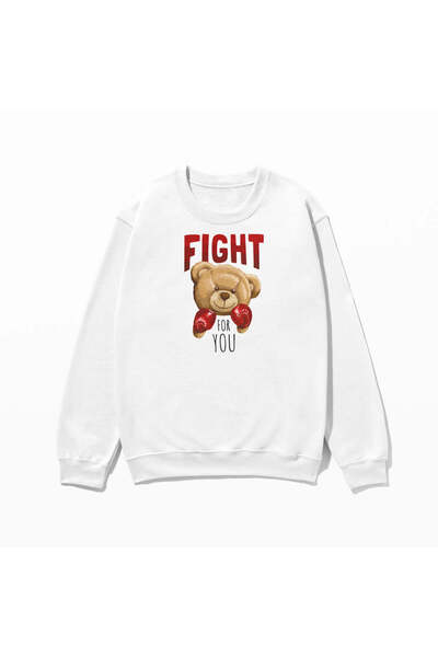 SVART WEAR Fight Hanorac cu imprimeu 100% bumbac supradimensionat Trendy Fanc...