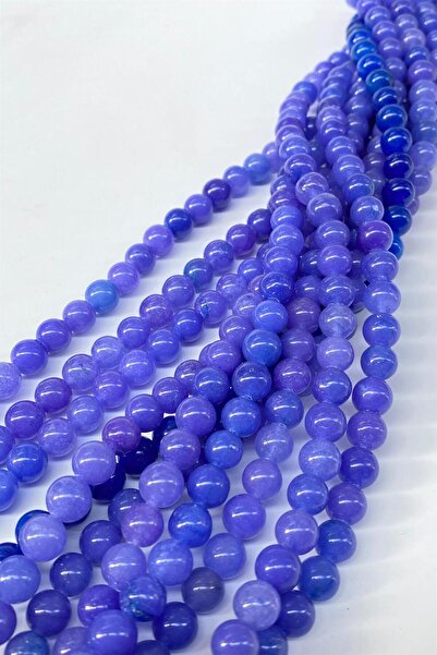 Hayalperest boncuk Light blue ceyt natural stone series sphere cut 8 mm