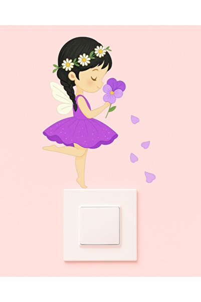 telaşe memuru Outlet Sticker - Children's Baby Room Wall Sticker - Fairy Girl...