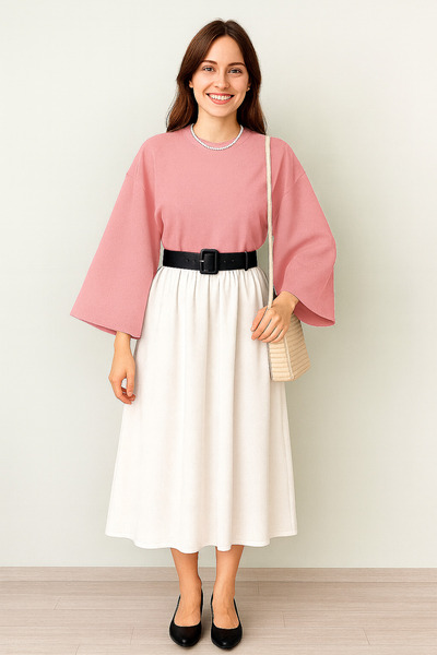 VOICTEC Γυναικείο oversized Modal Fabric Standard Size Ισπανικό μπλουζάκι με μανίκια