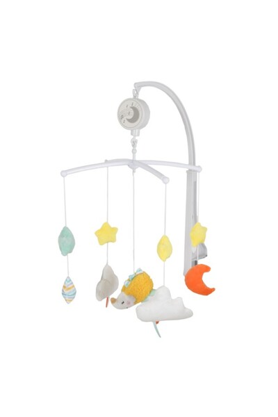 Cangaroo Carusel muzical cu jucării pentru bebeluși, Pat Dreamy Orange