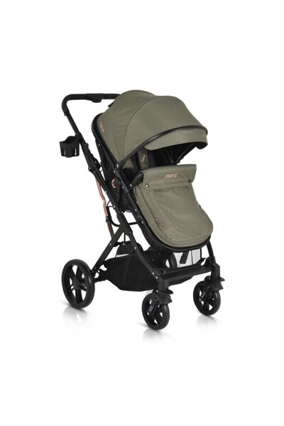 Moni Cărucior pentru bebeluși 2 în 1, Rafaello Verde Măsliniu, Vârstă 0-36 lu...