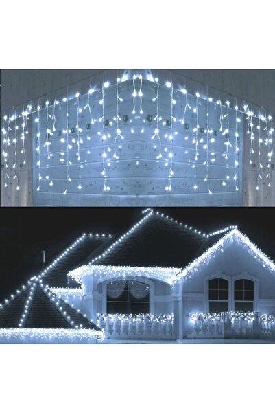 OEM Christmas Icicle Light , 5 M, 120 LEDs, 8 Lighting Modes, Fringe, Indoor/Outdoor, Cold White