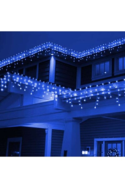 OEM Instalație de Crăciun Flowing, 8 m, 8 Jocuri Luminoase, Franjuri 30 cm, Exterior/Interior, Sârmă Albă