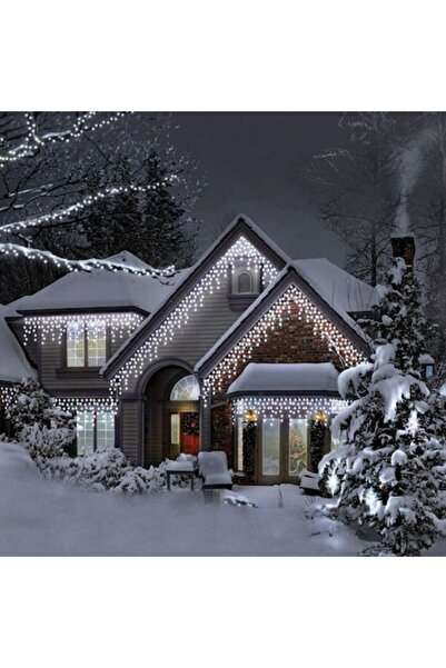 OEM Εγκατάσταση Χριστουγεννιάτικου Παγοκρύσταλλου, 8 M, 200 LED, 8 Φωτιστικά Παιχνιδιών, Εξωτερικό/Εσωτερικό, Ψυχρό Λευκό