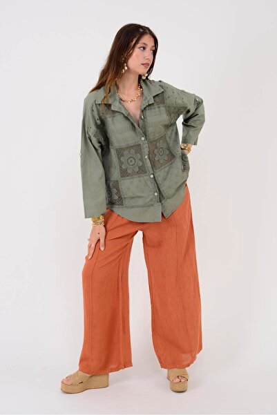 Park Moda 23019 Chrysanthemum Guipure Lace Shirt