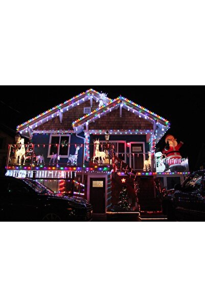OEM Christmas Icicle Lights , 8M, 200 LEDs, 8 Light Modes, Indoor/Outdoor, Multicolor