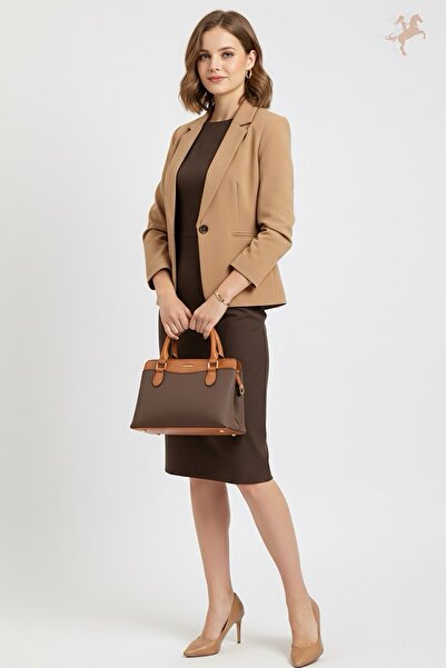 Nas Bag Kadın El Ve Omuz Askılı Çanta Kahve Taba Lcst