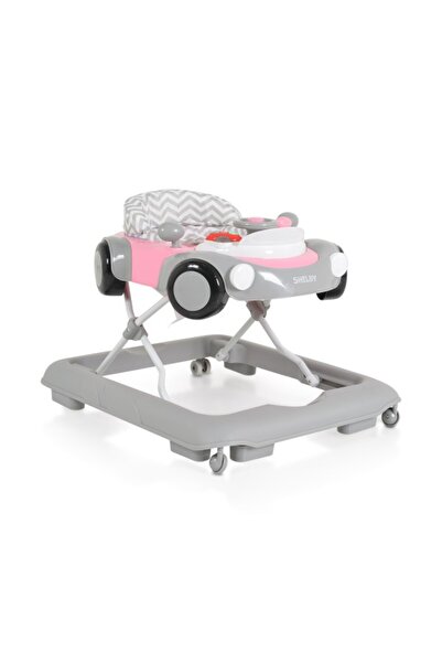 Cangaroo Baby Walker Shelby Pink, 360 Degree Rotating Front Wheels, Compact Folding, and Musical Fun