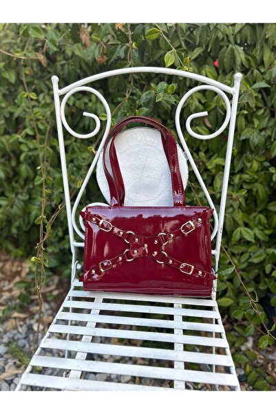 B&S Bag Kadın Kemer Detaylı Rugan El-Kol Çantası