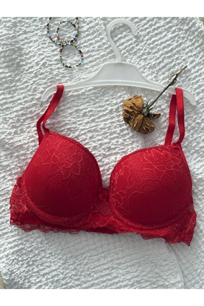 Myquality Lace-Detail Padded Bra Underwire Wire Bra