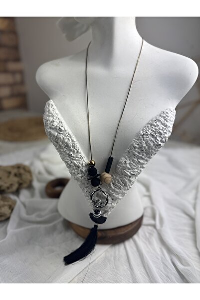 SEDEF TAKI Halkalı uzun Vintage kolye