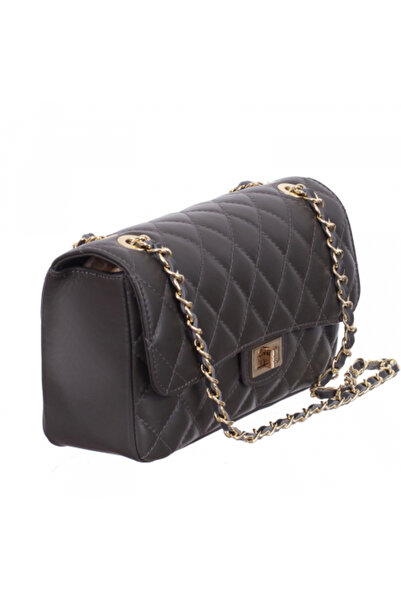 AZZURA Patricia crossbody bag, 100% leather, quilted look, cream (8002)