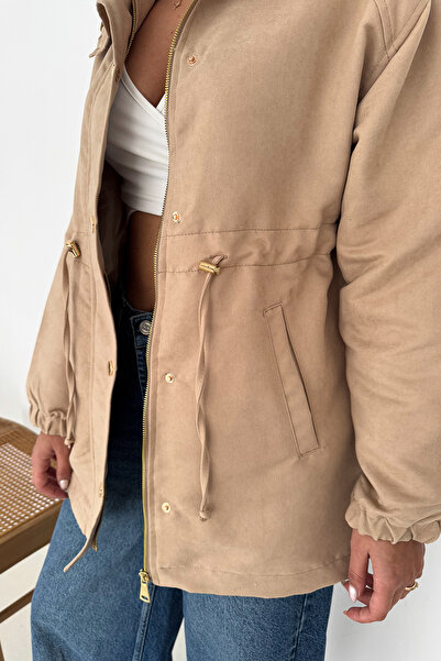 Noa Noa Women's Waist-Tie Buttoned Jacket – Functional & Modern Style