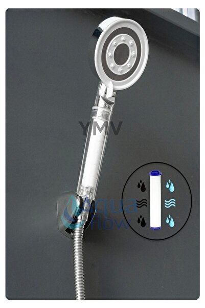 YMV Kireç Arındırıcı Filtreli Yeni Nesil Duş Banyo Başlığı Fonksiyonlu Duşluk