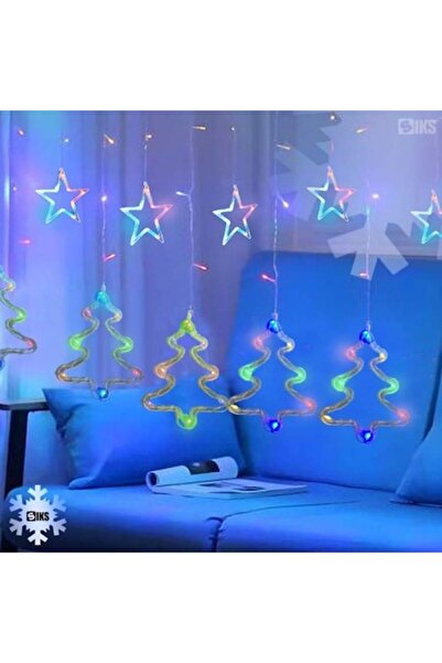 OEM Χριστουγεννιάτικα Φώτα, Φωτιστικά Κουρτίνας LED με Αστέρια και Δέντρα, Πο...