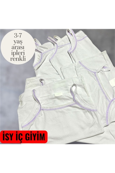 İSY İÇ GİYİM Girl's Undershirt 6-Pack Economical Pack