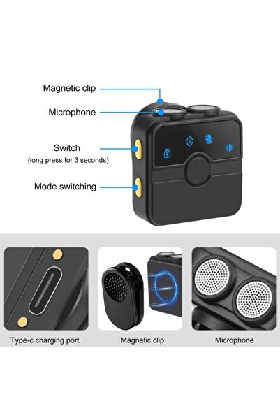 Maraz YAKA MİKROFONU KABLOSUZ İPHONE 6/7/8/10/11/12/13/14 UYUMLU lightning