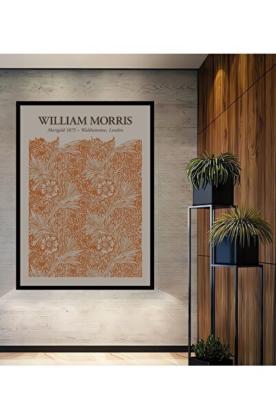 Teona Ahşap Tablou decorativ din lemn dreptunghiular William Morris Marigold ...