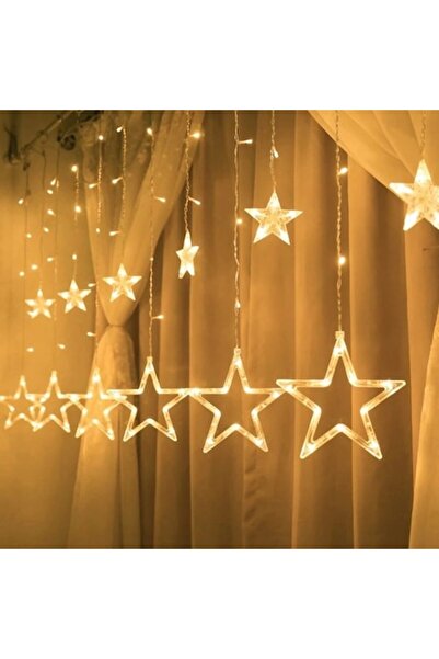 OEM Instalație de Crăciun, Cortină de stele, 3M, Interconectabilă, Lumină caldă