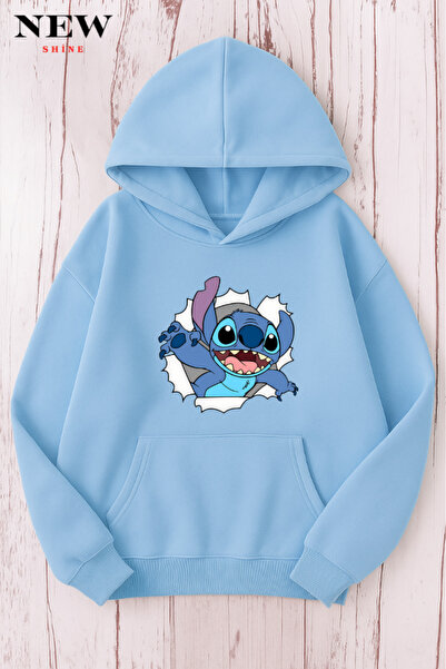 New Shine Stitch Baskılı Sweatshirt