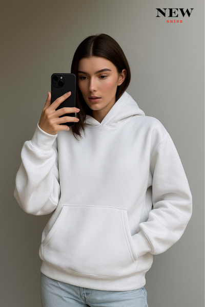 New Shine سويت شيرت بقلنسوة للجنسين