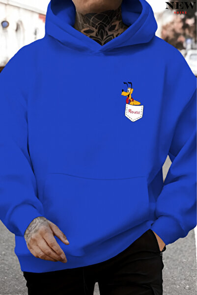 New Shine سترة رياضية مطبوعة عليها كلب في الجيب