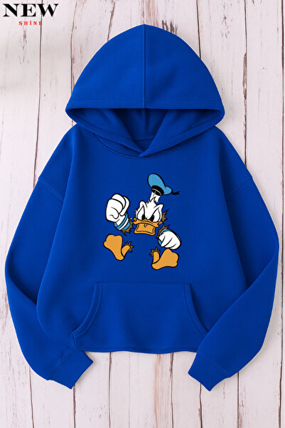 New Shine سويت شيرت مطبوع عليه صورة بطة