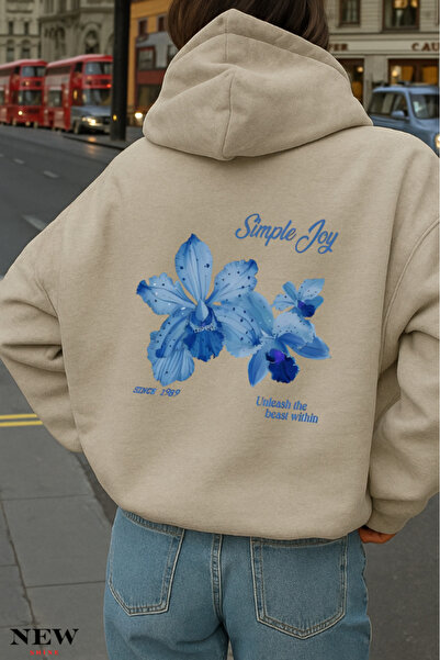 New Shine Суитшърт с принт „Simple Joy“