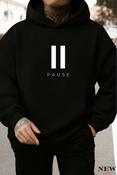 New Shine Φούτερ Pause με τύπωμα