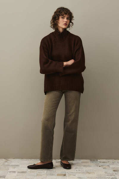 Fahhar Oversize Tiftik Kazak Kahverengi