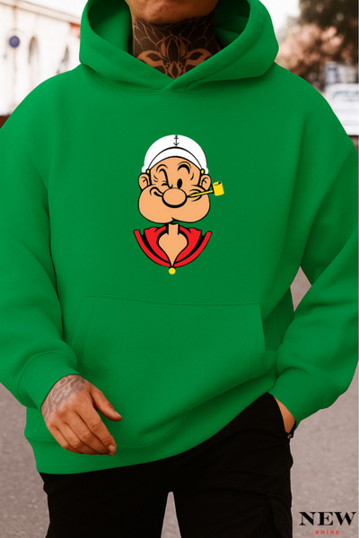 New Shine سويت شيرت مطبوع عليه بوباي