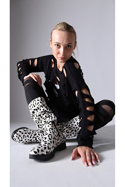 shE tekstil Pulover rupt negru