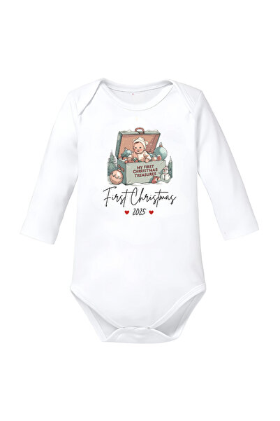 OEM Body alb bebelusi Primul Craciun 2025 cadou marimea 62
