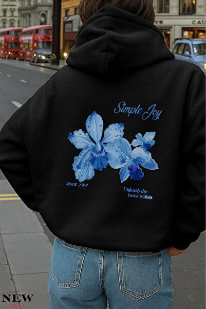 New Shine Суитшърт с принт „Simple Joy“