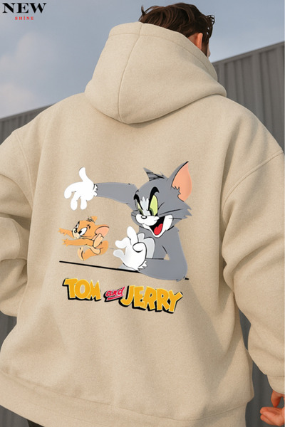 New Shine Tom i Džeri štampana dukserica