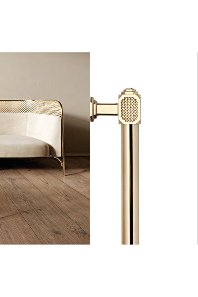 Özen Metal Özen Rattan Golden Yellow 96mm Metal Furniture Handle.