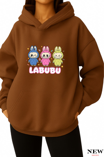 New Shine سويت شيرت مطبوع من لابوبو