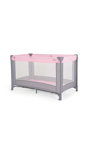 Moni Foldable Baby Cot Solo Pink 120x60 cm, Age 0-3 Years