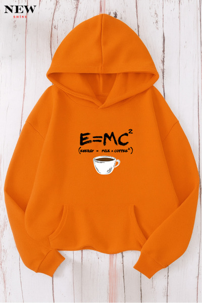 New Shine سويت شيرت مطبوع عليه قهوة